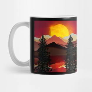 Full moon sunset #2 Mug